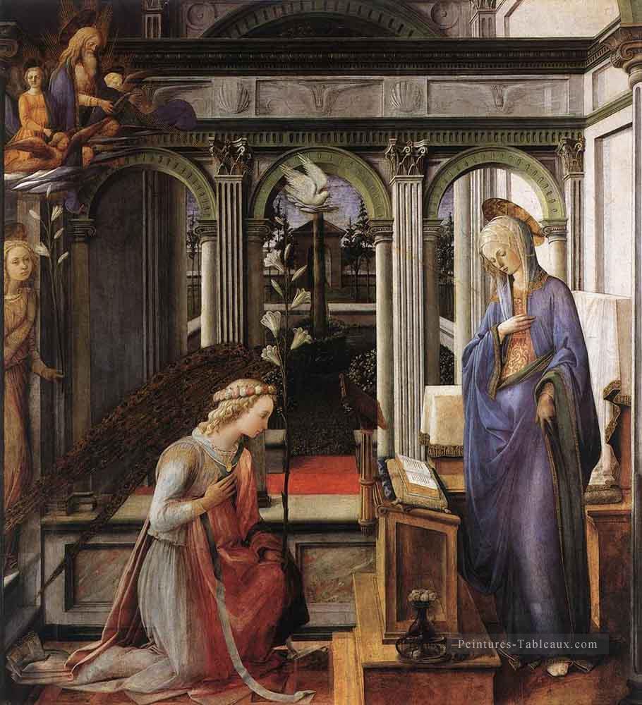 l’Annonciation Renaissance Filippo Lippi Peintures à l'huile